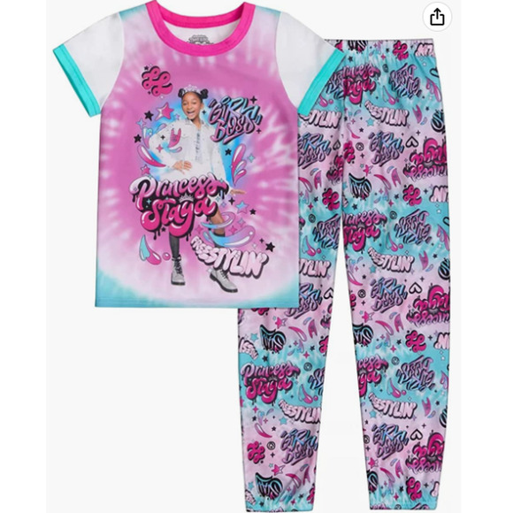 That Girl Lay Lay 2 Piece Tie Dye Top & Bottoms Pajama Set Size 4 NWT - Picture 1 of 4